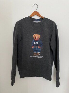 POLO RALPH LAUREN POLO BEAR GRAY PULLOVER SWEATSHIRT SIZE SMALL